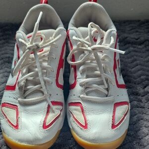 Nike White and Red Athletic Shoes